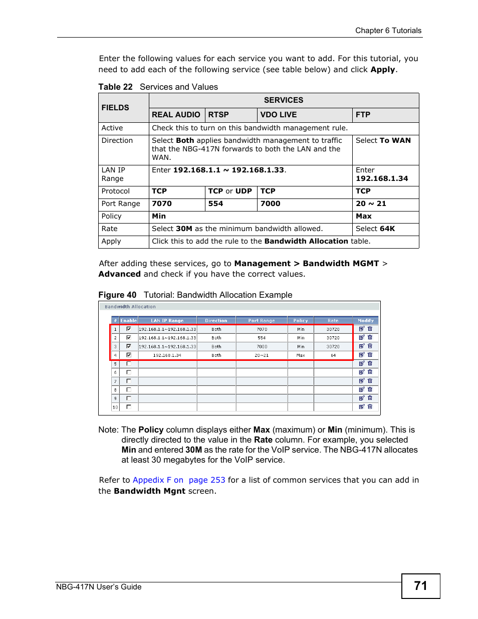 ZyXEL Communications NBG-417N User Manual | Page 71 / 270