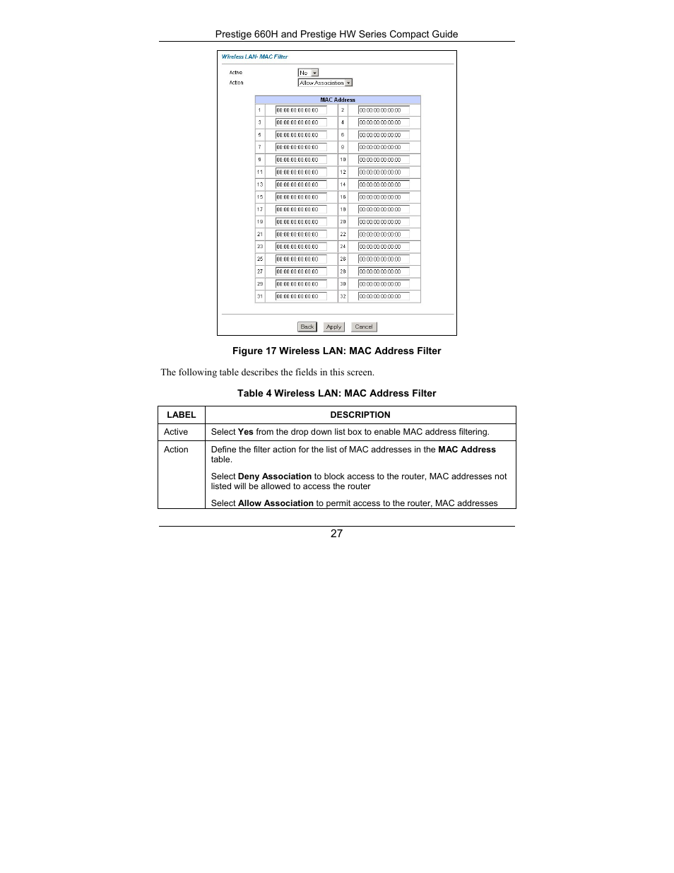 ZyXEL Communications Prestige 660H Series User Manual | Page 27 / 40