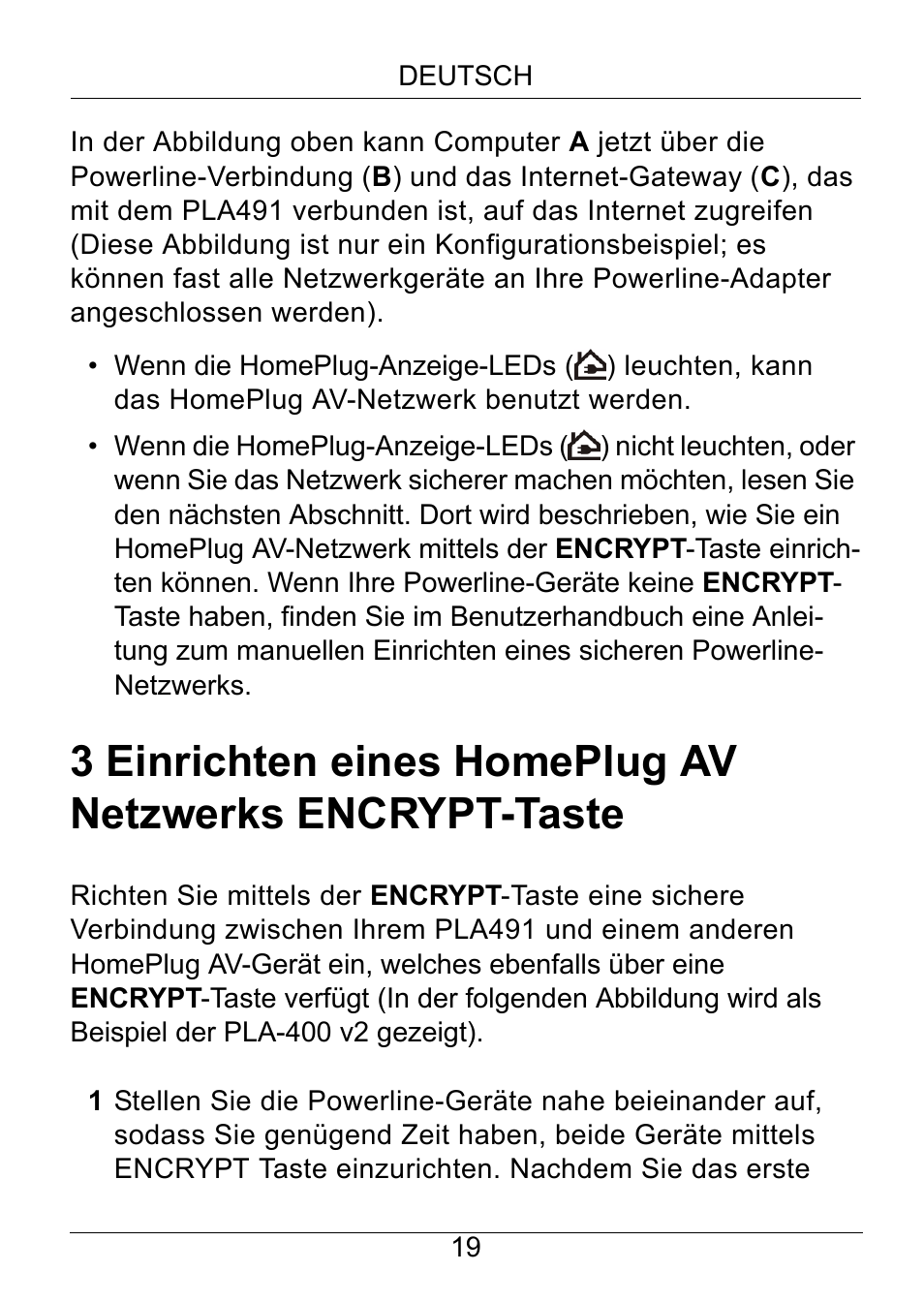 ZyXEL Communications Powerline Ethernet Multiplug Center PLA491 User Manual | Page 19 / 71