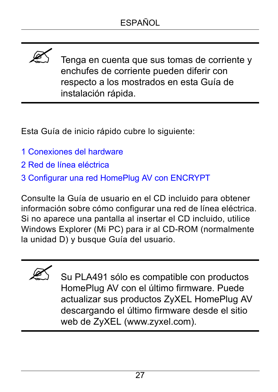ZyXEL Communications Powerline Ethernet Multiplug Center PLA491 User Manual | Page 27 / 71