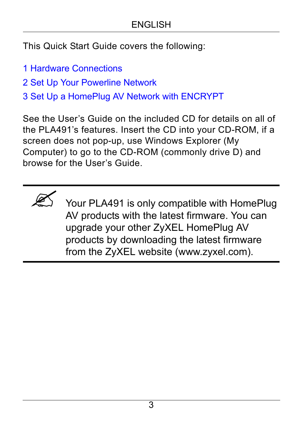 ZyXEL Communications Powerline Ethernet Multiplug Center PLA491 User Manual | Page 3 / 71