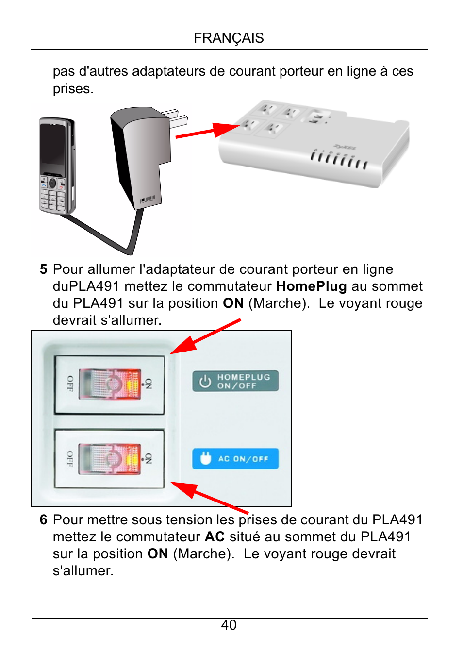 ZyXEL Communications Powerline Ethernet Multiplug Center PLA491 User Manual | Page 40 / 71