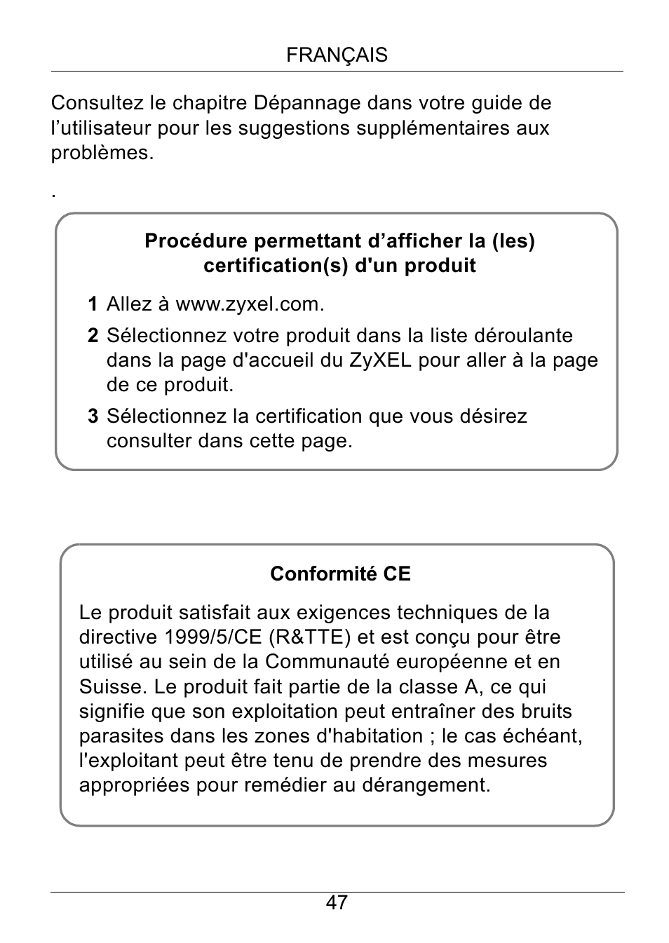 ZyXEL Communications Powerline Ethernet Multiplug Center PLA491 User Manual | Page 47 / 71