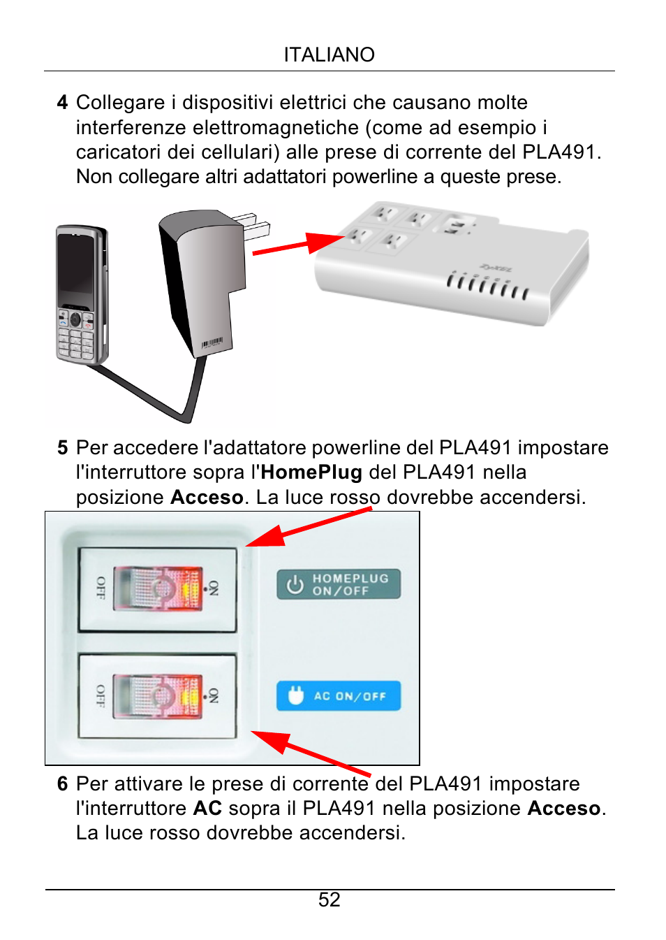 ZyXEL Communications Powerline Ethernet Multiplug Center PLA491 User Manual | Page 52 / 71