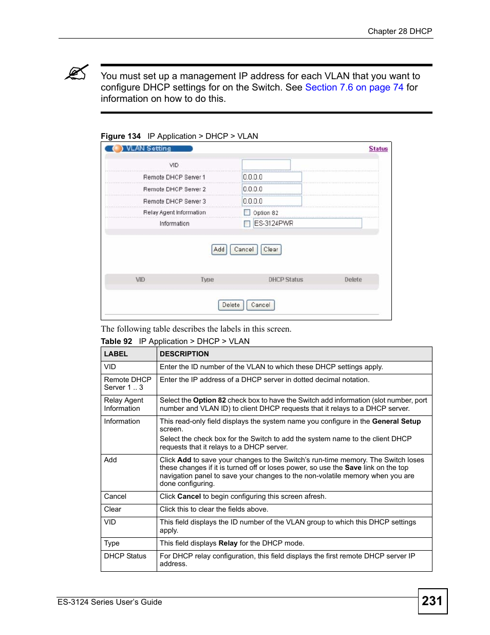 ZyXEL Communications ES-3124 User Manual | Page 231 / 354