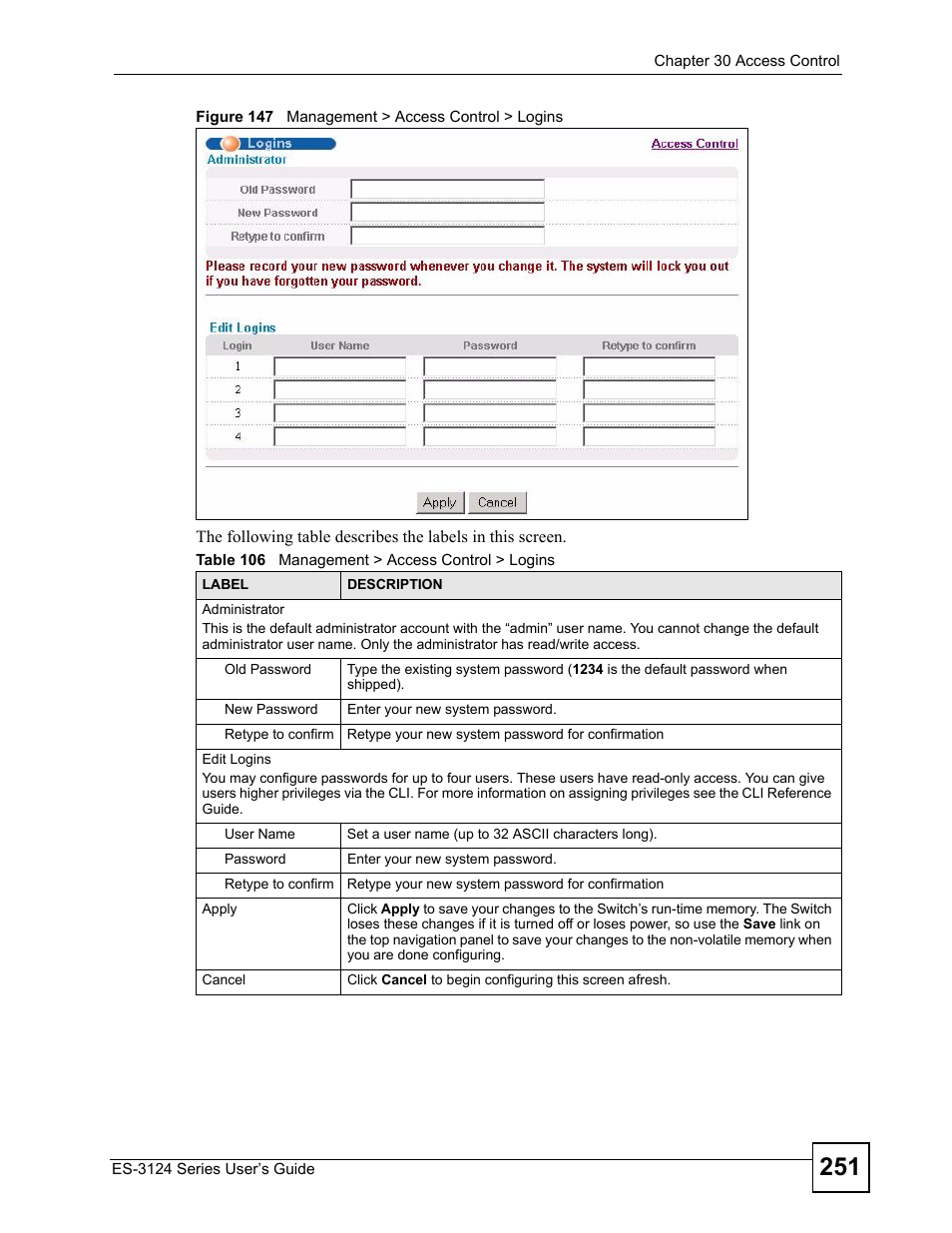 ZyXEL Communications ES-3124 User Manual | Page 251 / 354