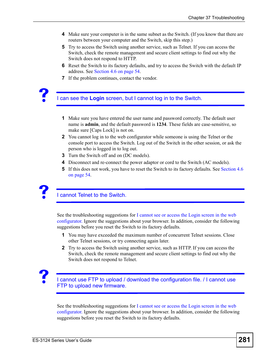 ZyXEL Communications ES-3124 User Manual | Page 281 / 354