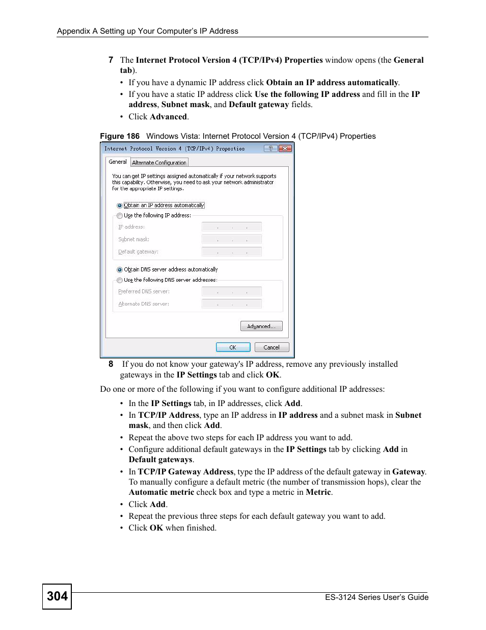 ZyXEL Communications ES-3124 User Manual | Page 304 / 354