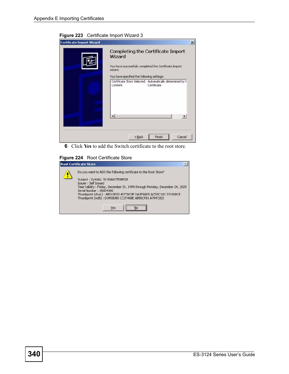 ZyXEL Communications ES-3124 User Manual | Page 340 / 354