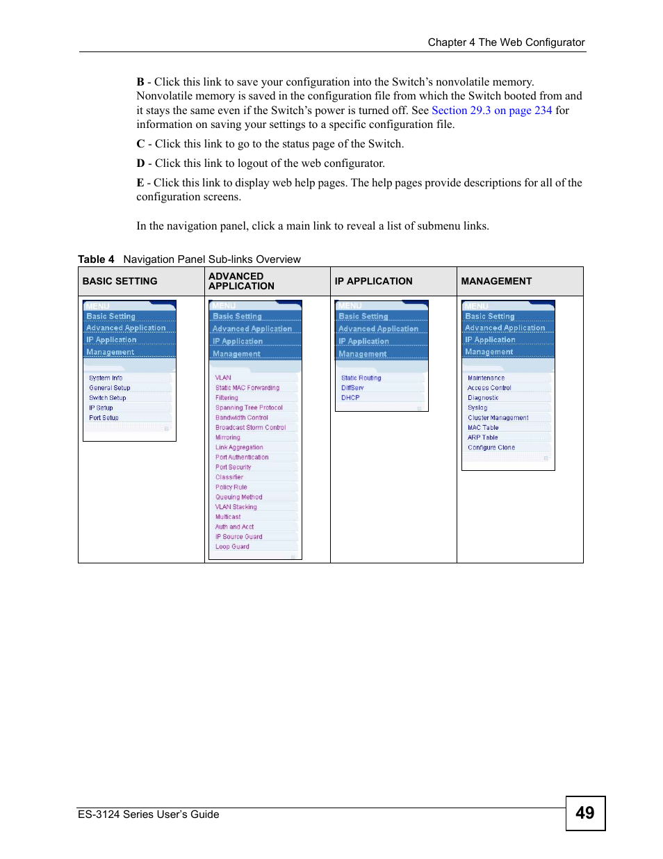 ZyXEL Communications ES-3124 User Manual | Page 49 / 354