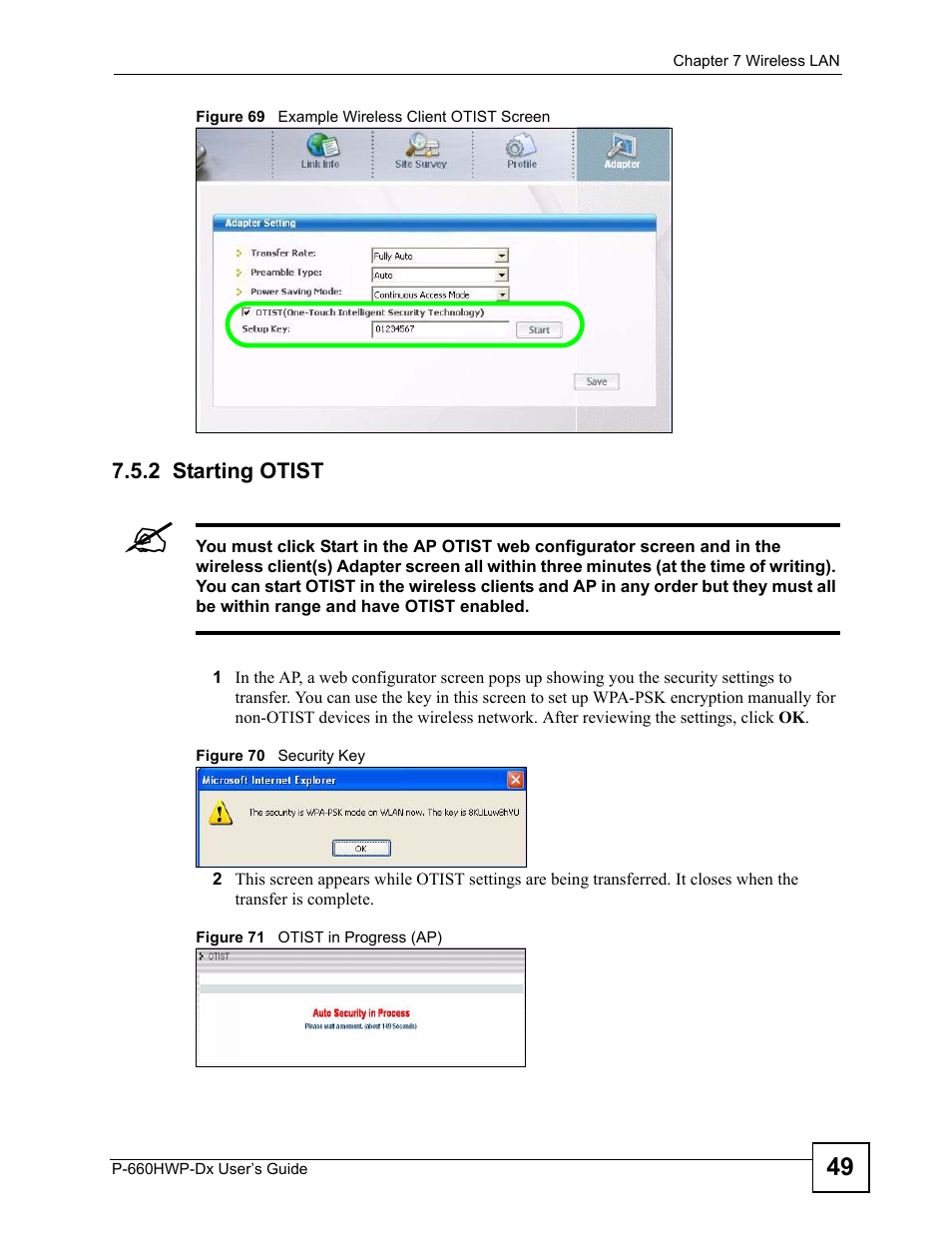 2 starting otist | ZyXEL Communications 802.11g HomePlug AV ADSL2+ Gateway P-660HWP-Dx User Manual | Page 125 / 402