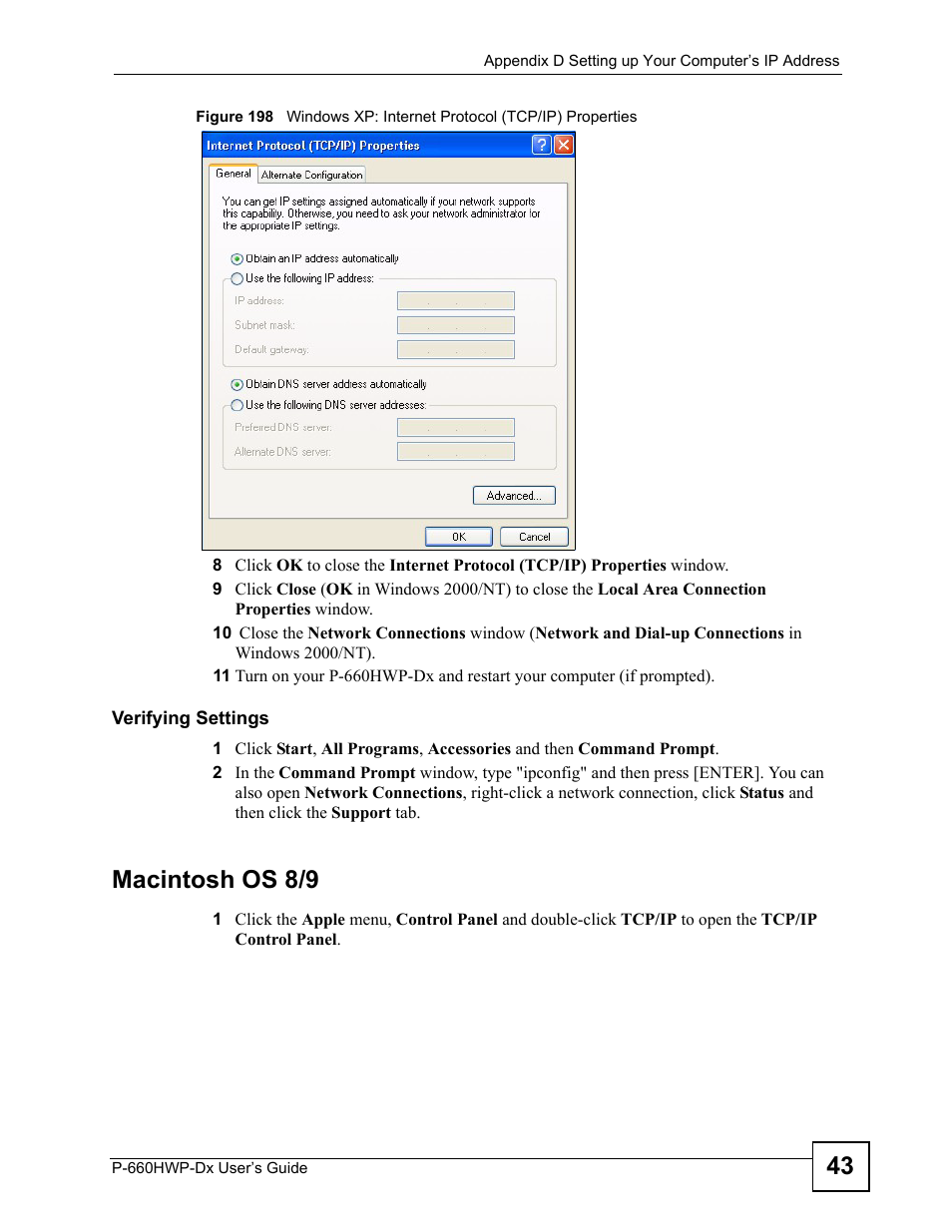 Macintosh os 8/9 | ZyXEL Communications 802.11g HomePlug AV ADSL2+ Gateway P-660HWP-Dx User Manual | Page 349 / 402