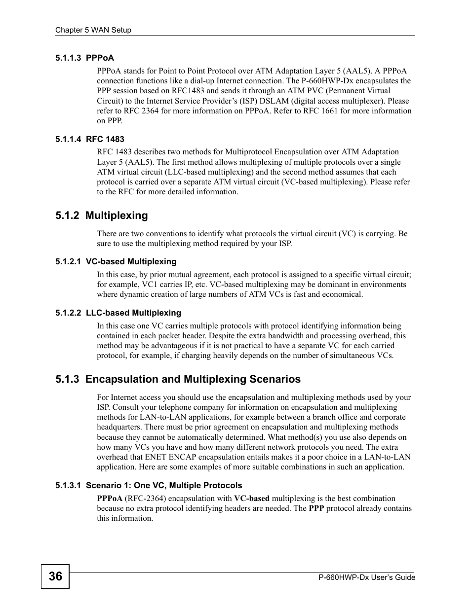 2 multiplexing, 3 encapsulation and multiplexing scenarios | ZyXEL Communications 802.11g HomePlug AV ADSL2+ Gateway P-660HWP-Dx User Manual | Page 82 / 402