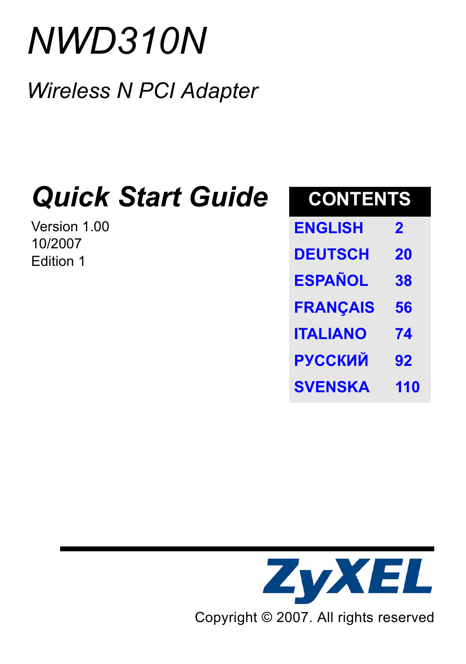 ZyXEL Communications NWD310N User Manual | 127 pages