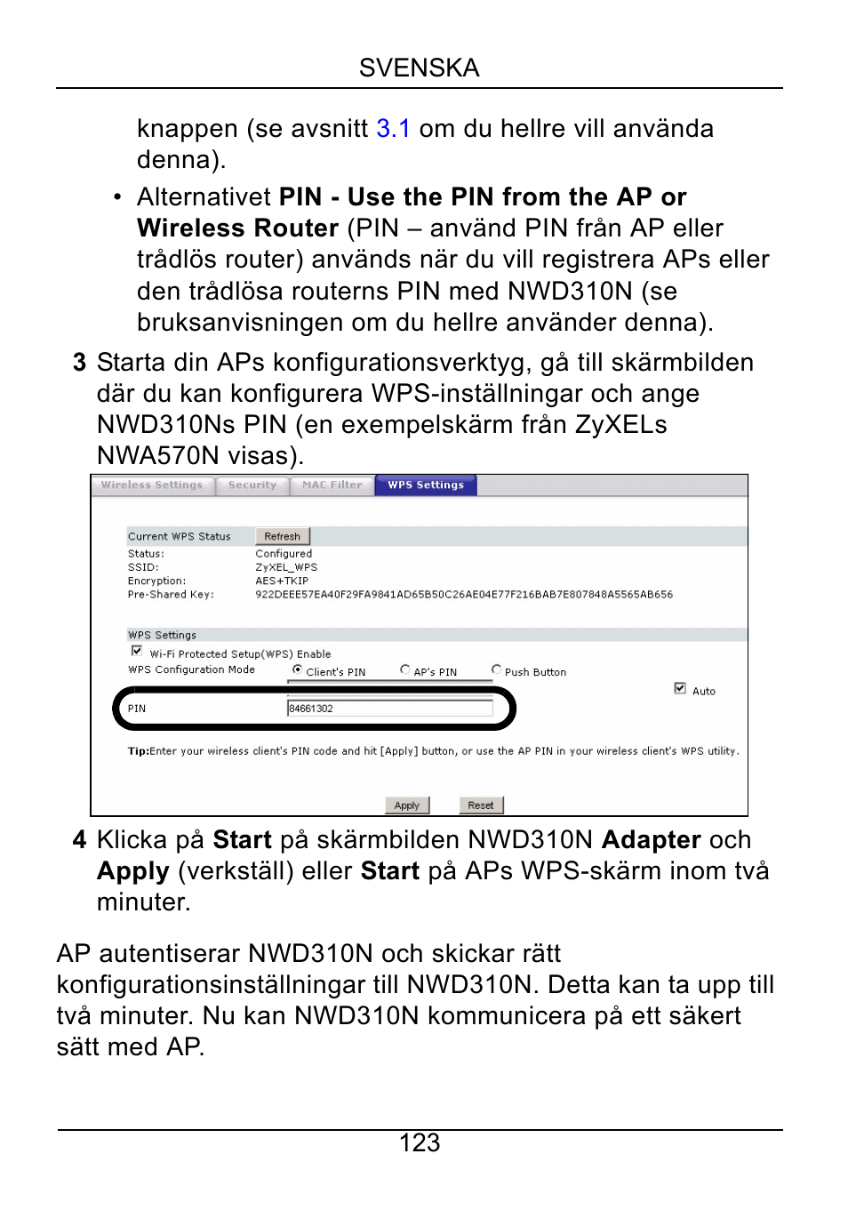 ZyXEL Communications NWD310N User Manual | Page 123 / 127