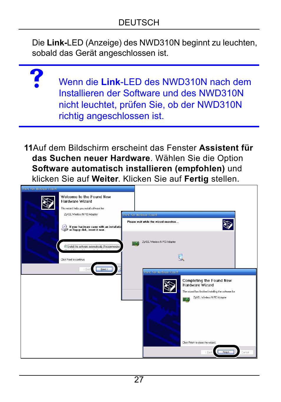 ZyXEL Communications NWD310N User Manual | Page 27 / 127