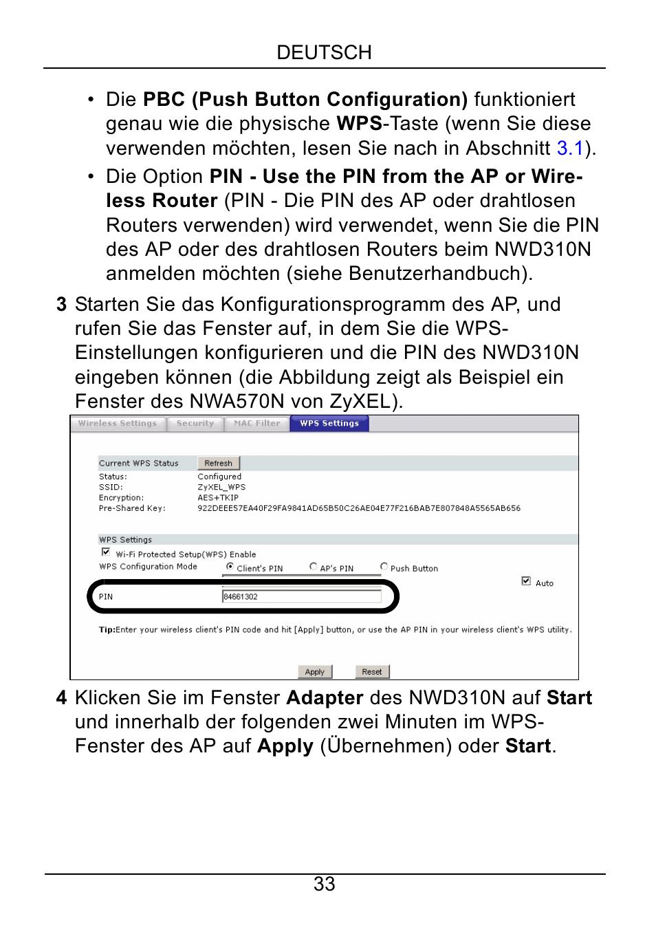 ZyXEL Communications NWD310N User Manual | Page 33 / 127