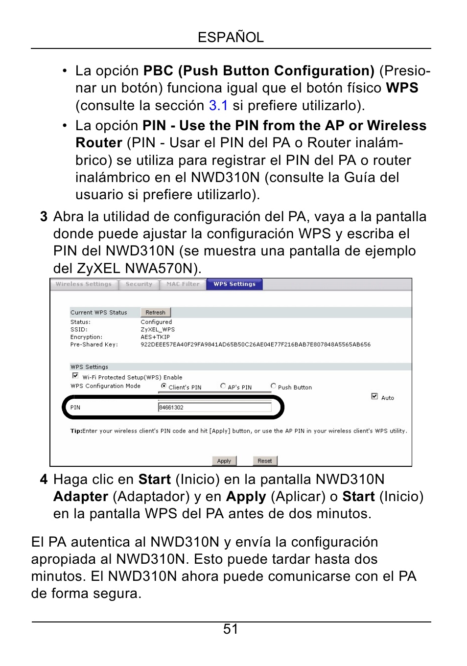 ZyXEL Communications NWD310N User Manual | Page 51 / 127