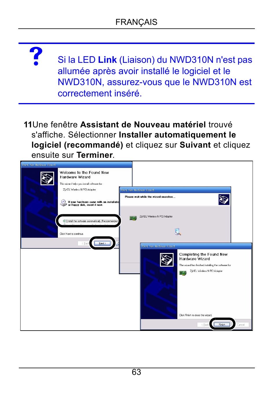 ZyXEL Communications NWD310N User Manual | Page 63 / 127