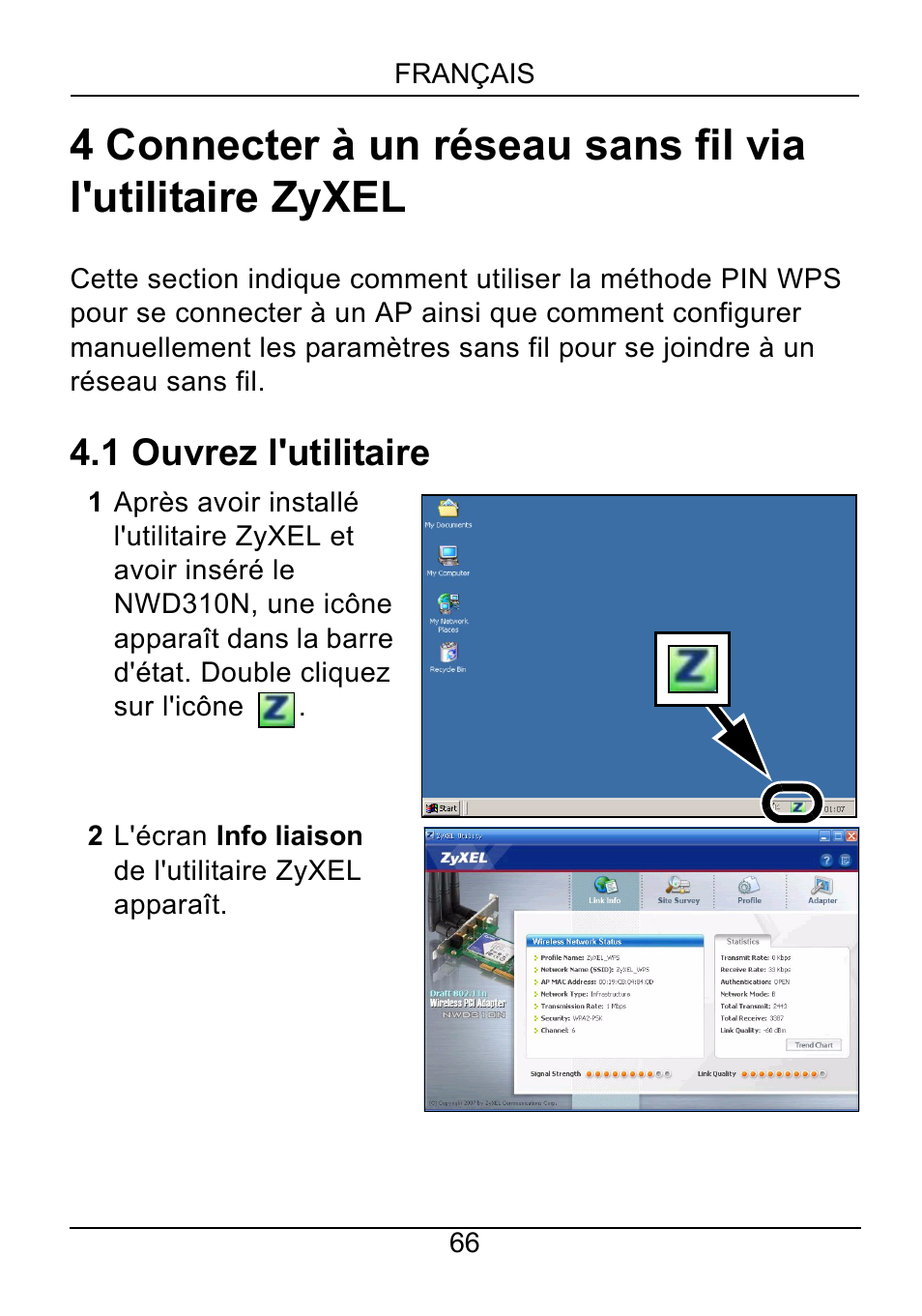 1 ouvrez l'utilitaire | ZyXEL Communications NWD310N User Manual | Page 66 / 127