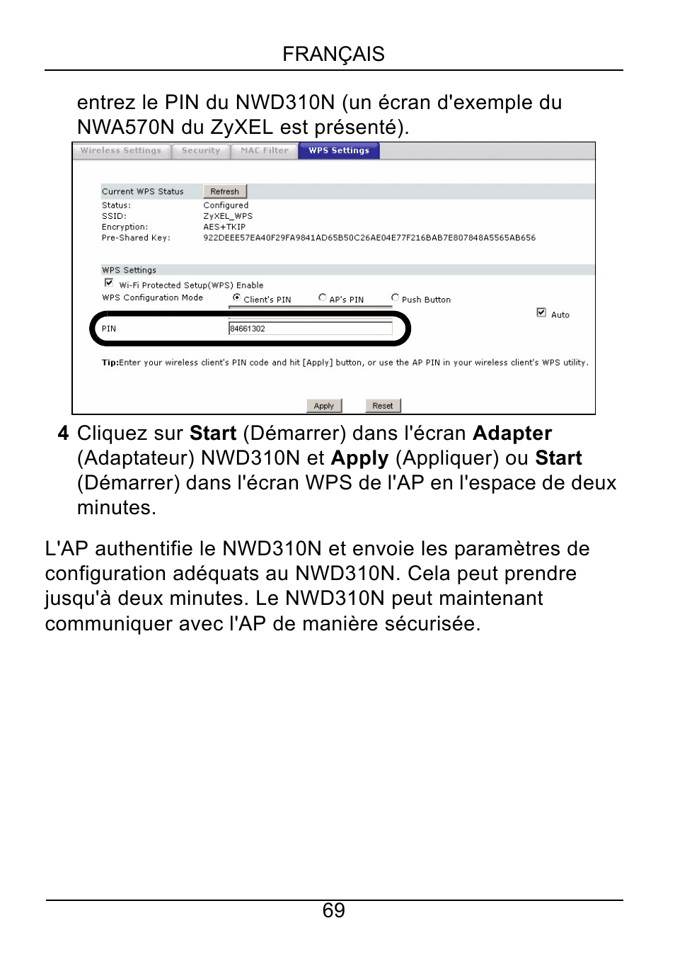 ZyXEL Communications NWD310N User Manual | Page 69 / 127