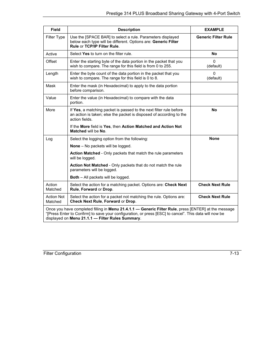 ZyXEL Communications Prestige 314 PLUS User Manual | Page 119 / 225