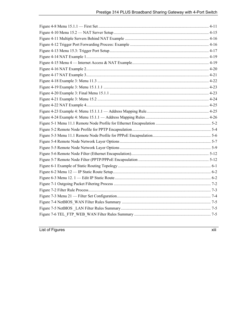 ZyXEL Communications Prestige 314 PLUS User Manual | Page 13 / 225