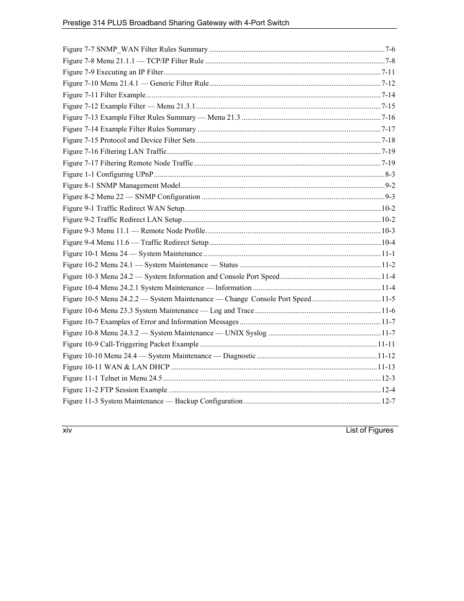 ZyXEL Communications Prestige 314 PLUS User Manual | Page 14 / 225