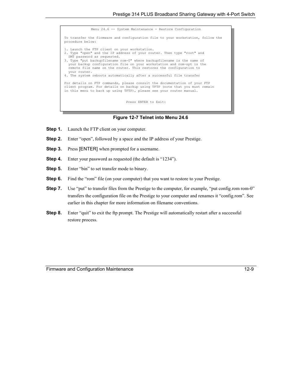 ZyXEL Communications Prestige 314 PLUS User Manual | Page 171 / 225