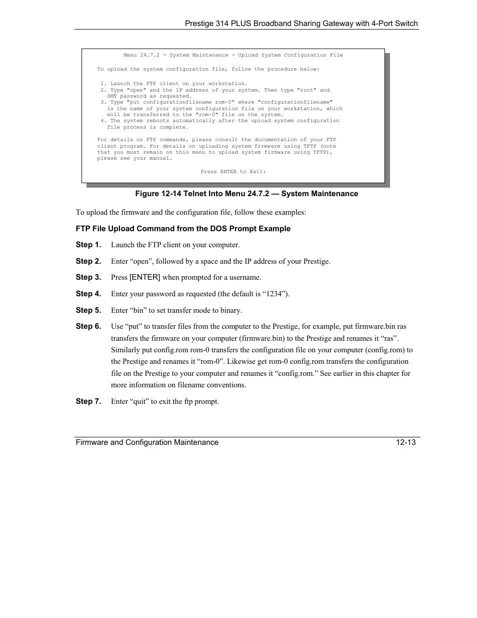 ZyXEL Communications Prestige 314 PLUS User Manual | Page 175 / 225