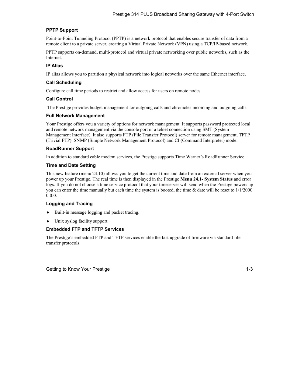 ZyXEL Communications Prestige 314 PLUS User Manual | Page 25 / 225