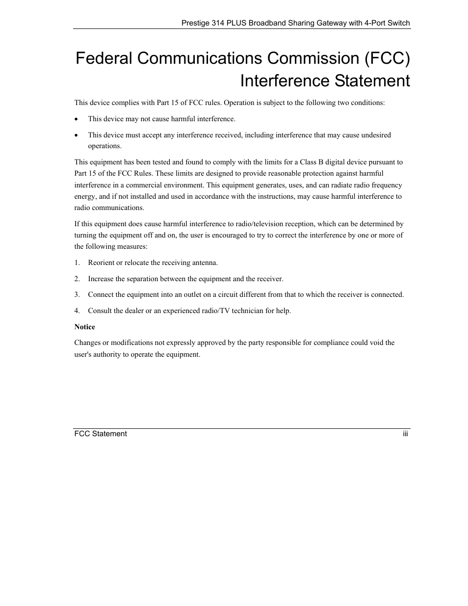ZyXEL Communications Prestige 314 PLUS User Manual | Page 3 / 225