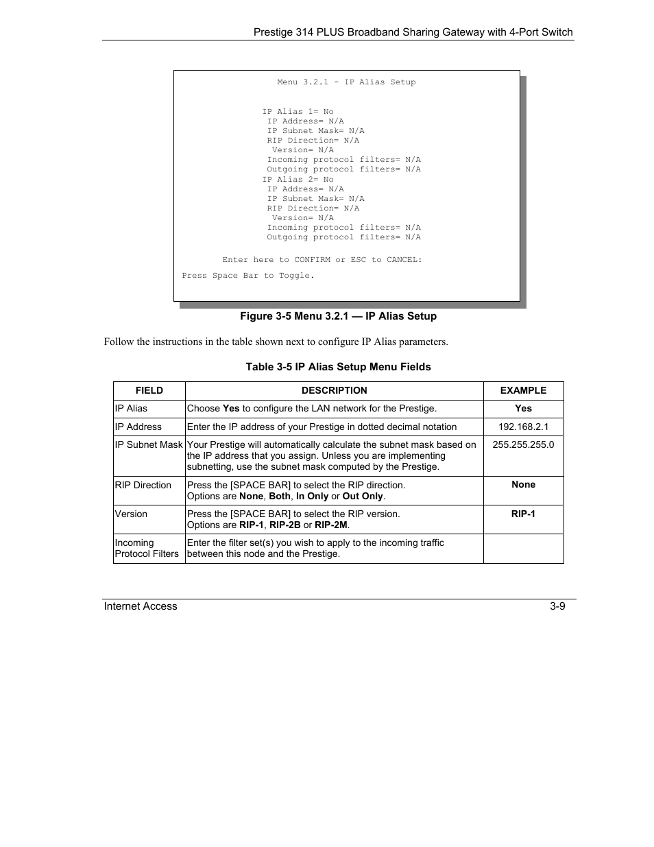 ZyXEL Communications Prestige 314 PLUS User Manual | Page 53 / 225