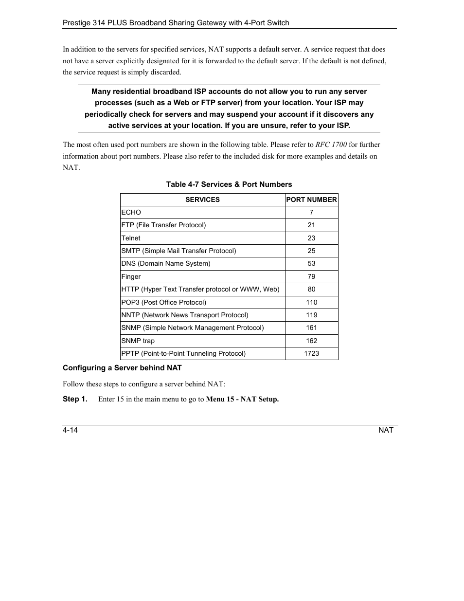 ZyXEL Communications Prestige 314 PLUS User Manual | Page 76 / 225