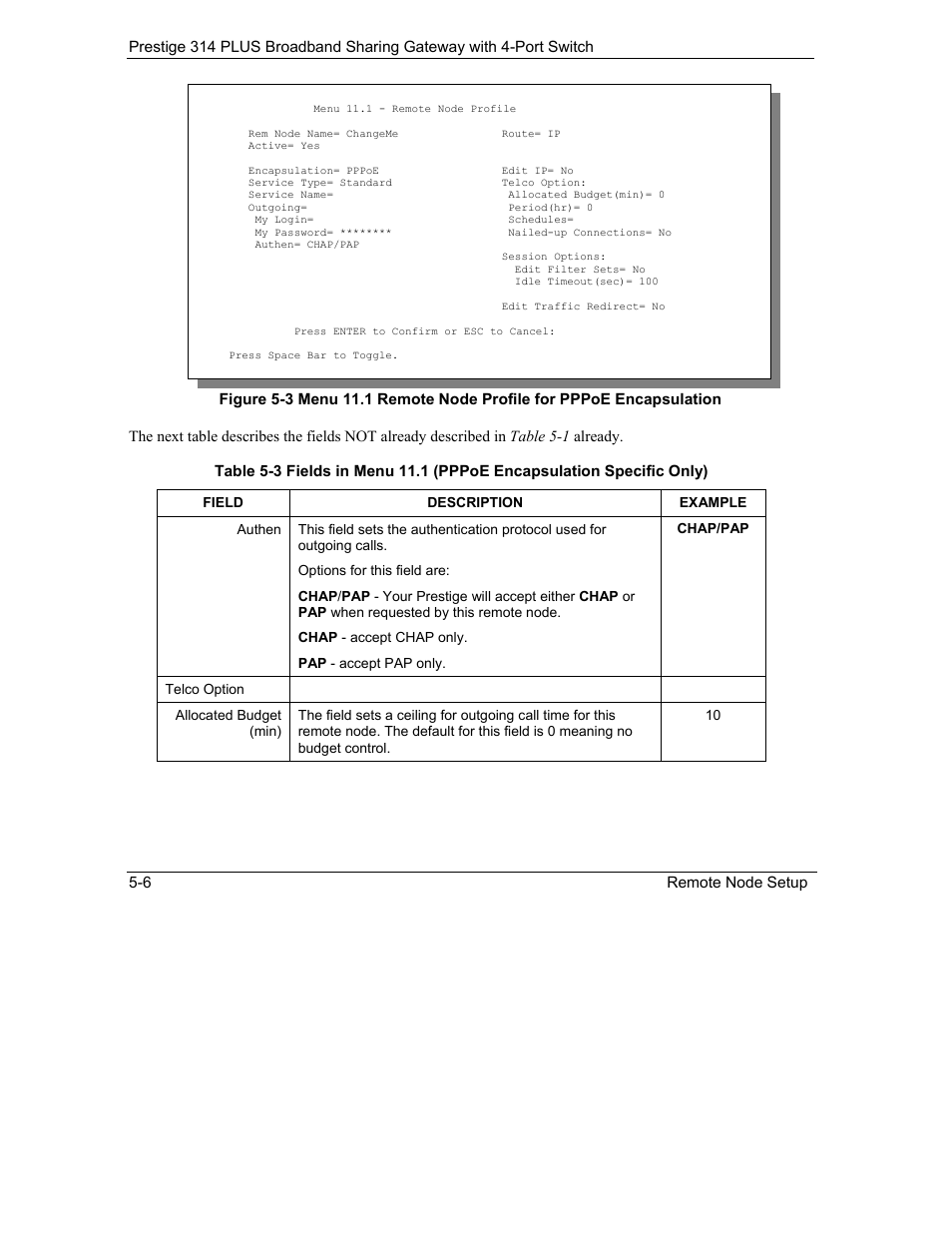 ZyXEL Communications Prestige 314 PLUS User Manual | Page 94 / 225