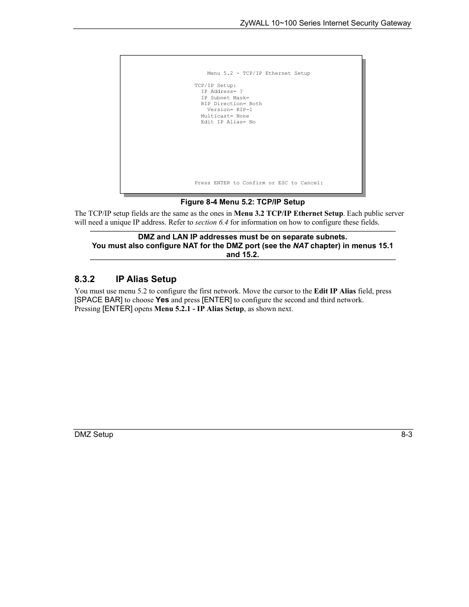 2 ip alias setup | ZyXEL Communications 10 User Manual | Page 113 / 495
