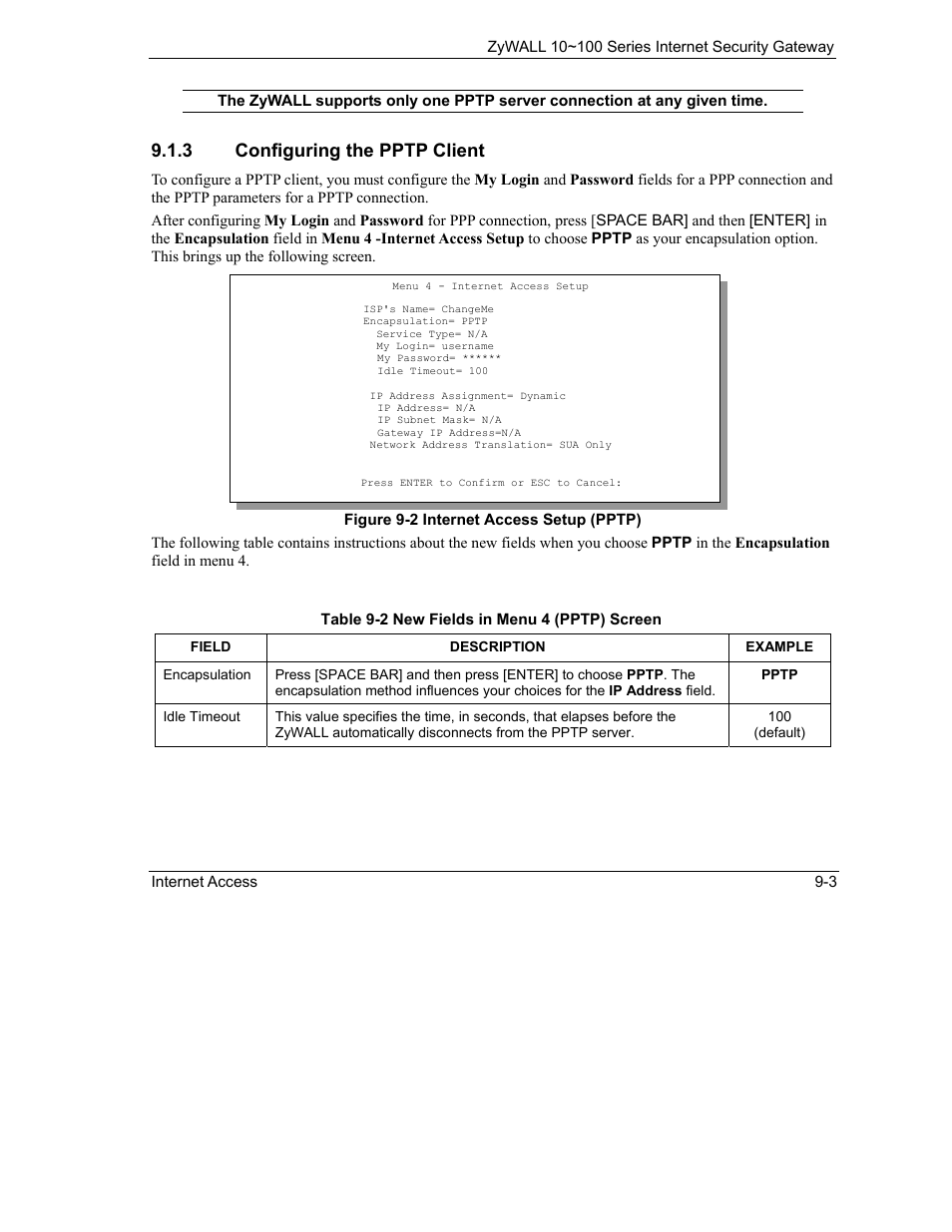 3 configuring the pptp client | ZyXEL Communications 10 User Manual | Page 117 / 495