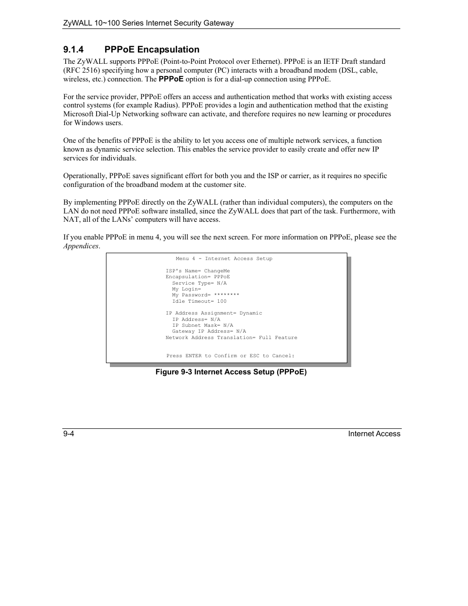 4 pppoe encapsulation | ZyXEL Communications 10 User Manual | Page 118 / 495