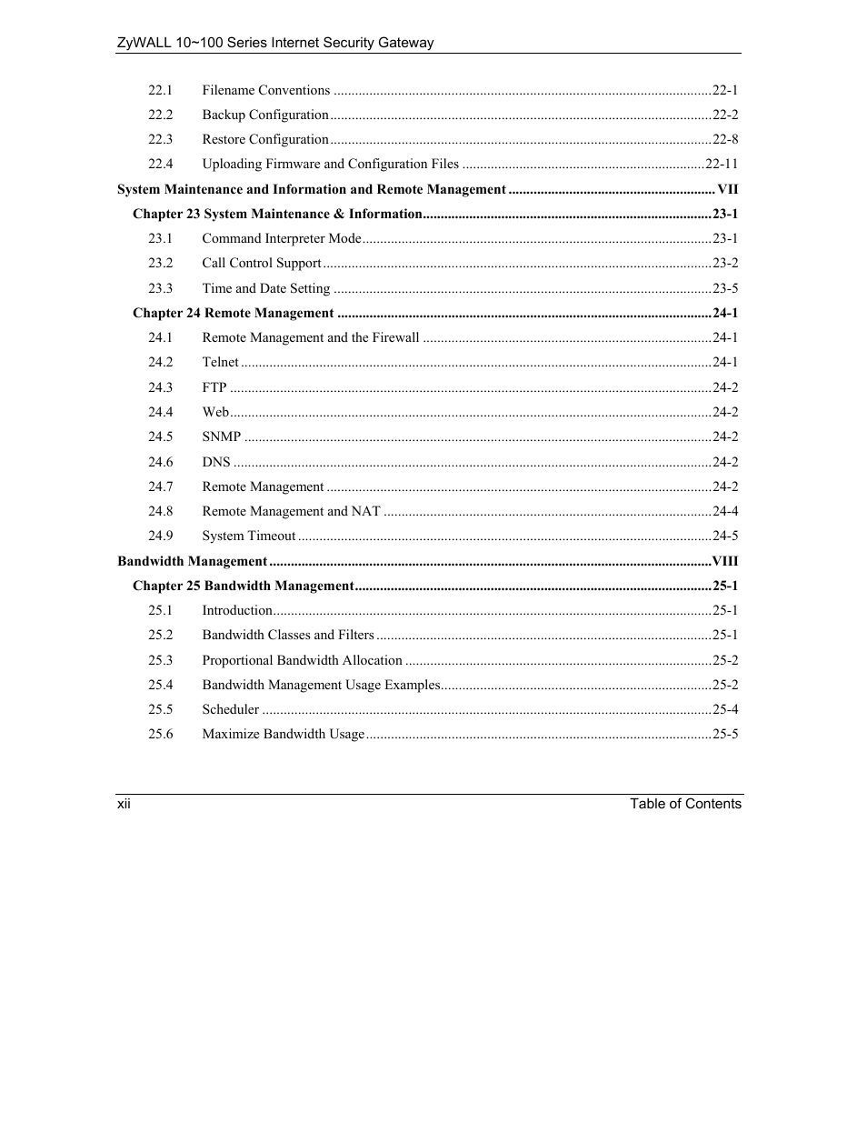 ZyXEL Communications 10 User Manual | Page 12 / 495