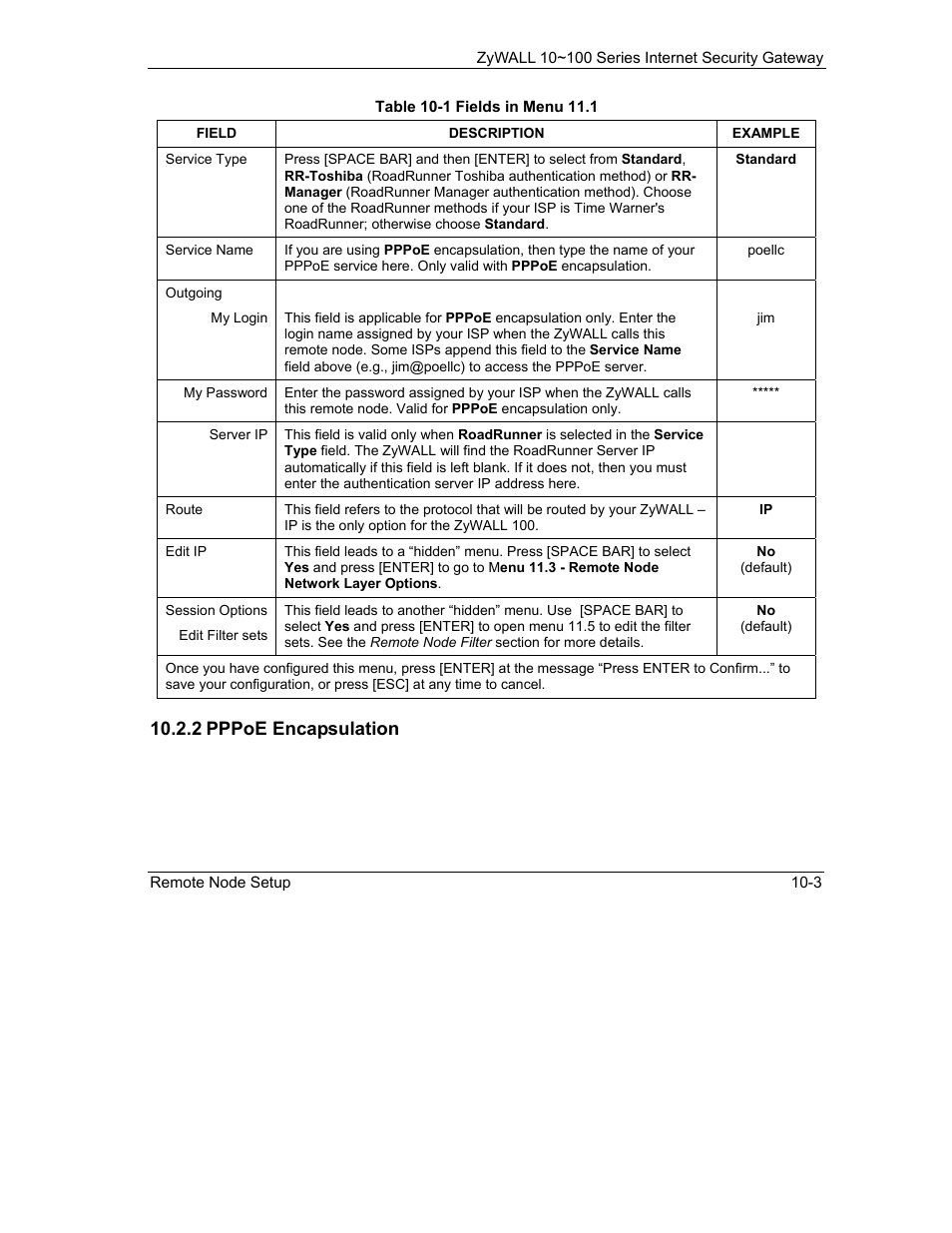 2 pppoe encapsulation | ZyXEL Communications 10 User Manual | Page 125 / 495