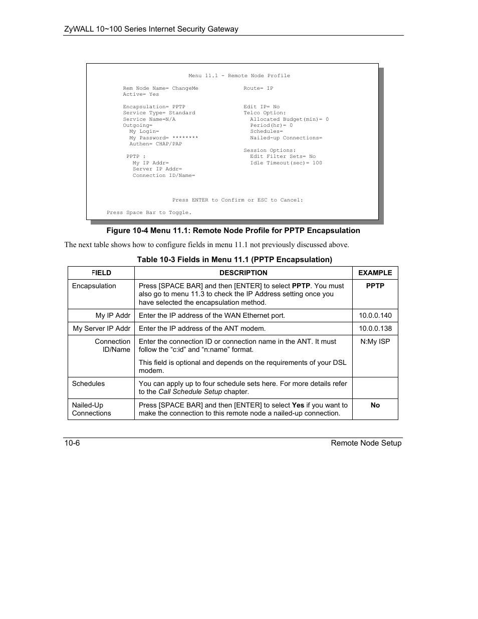 ZyXEL Communications 10 User Manual | Page 128 / 495
