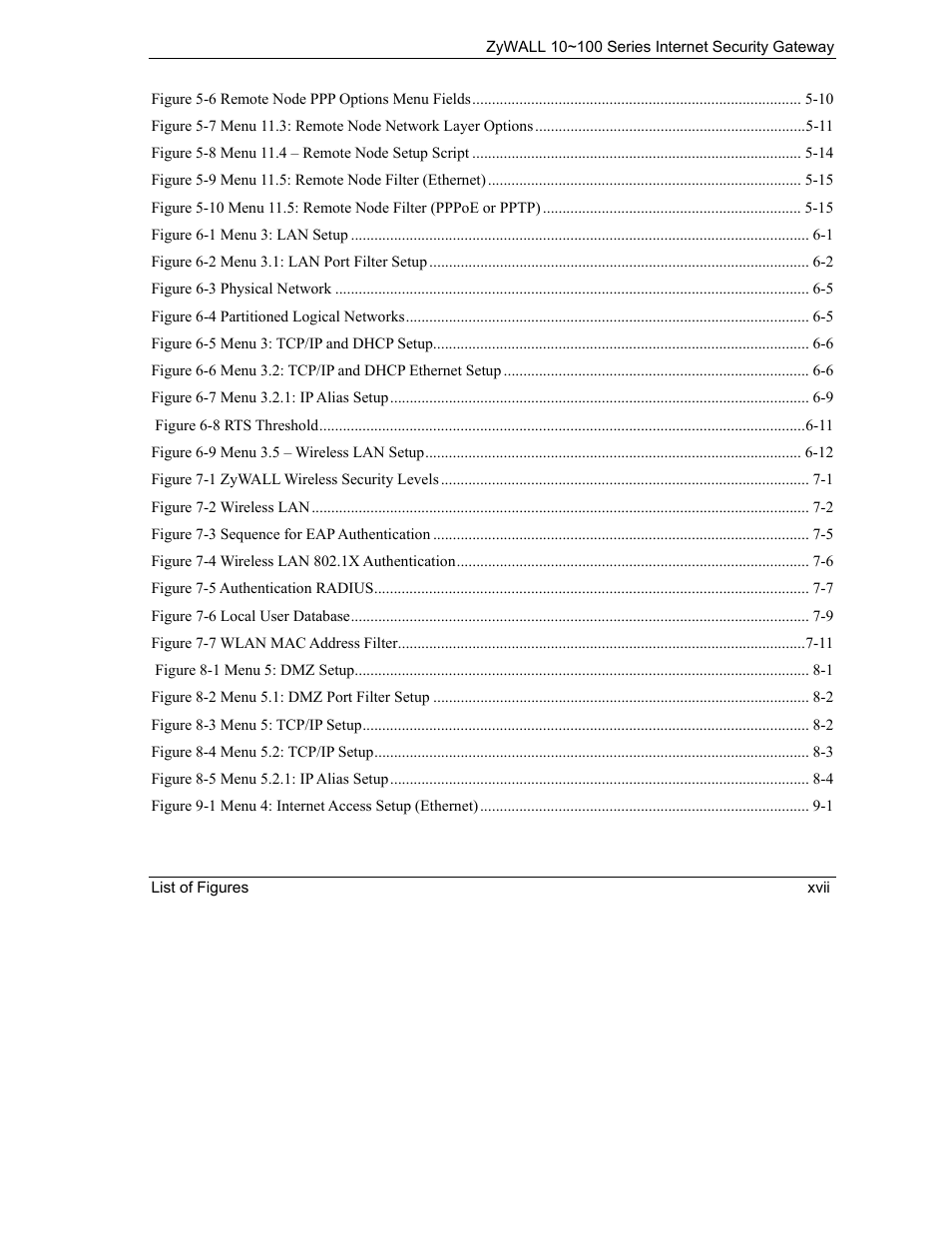 ZyXEL Communications 10 User Manual | Page 17 / 495