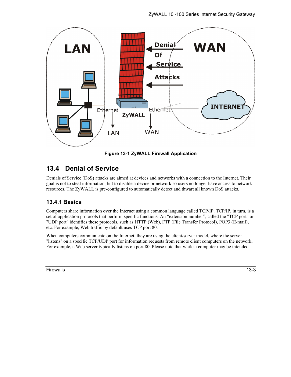 Denial of service, 4 denial of service | ZyXEL Communications 10 User Manual | Page 175 / 495