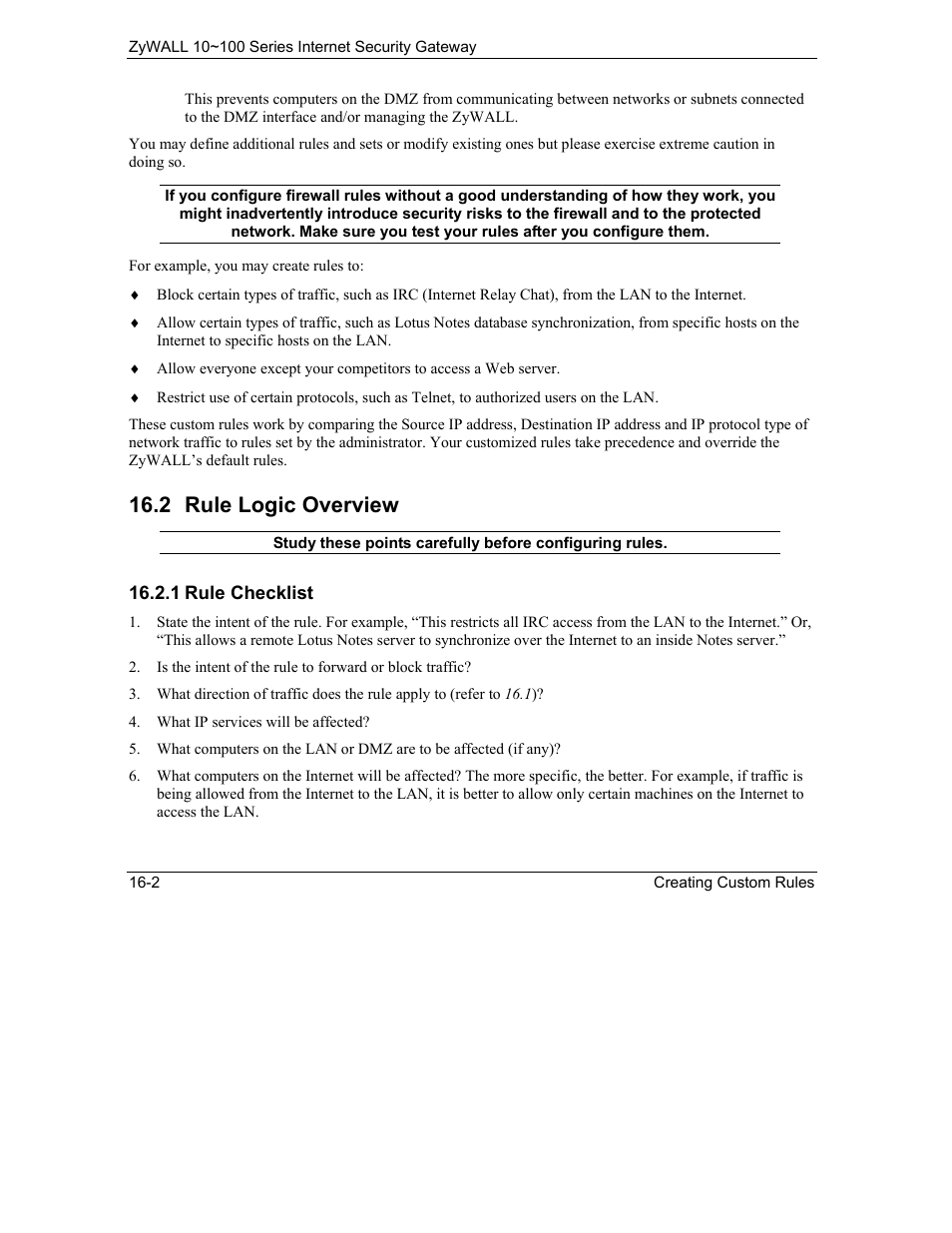 Rule logic overview, 2 rule logic overview | ZyXEL Communications 10 User Manual | Page 198 / 495