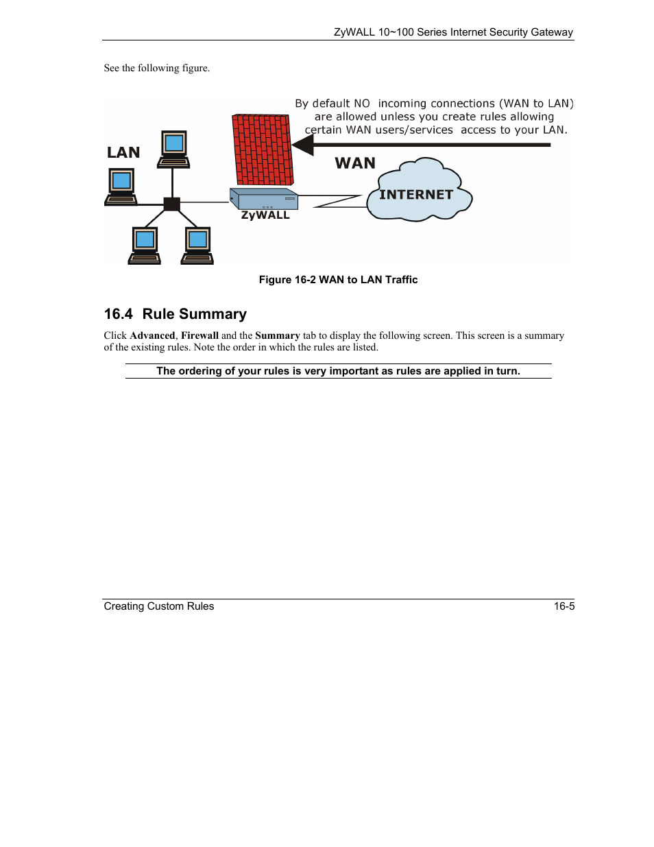 Rule summary, 4 rule summary | ZyXEL Communications 10 User Manual | Page 201 / 495