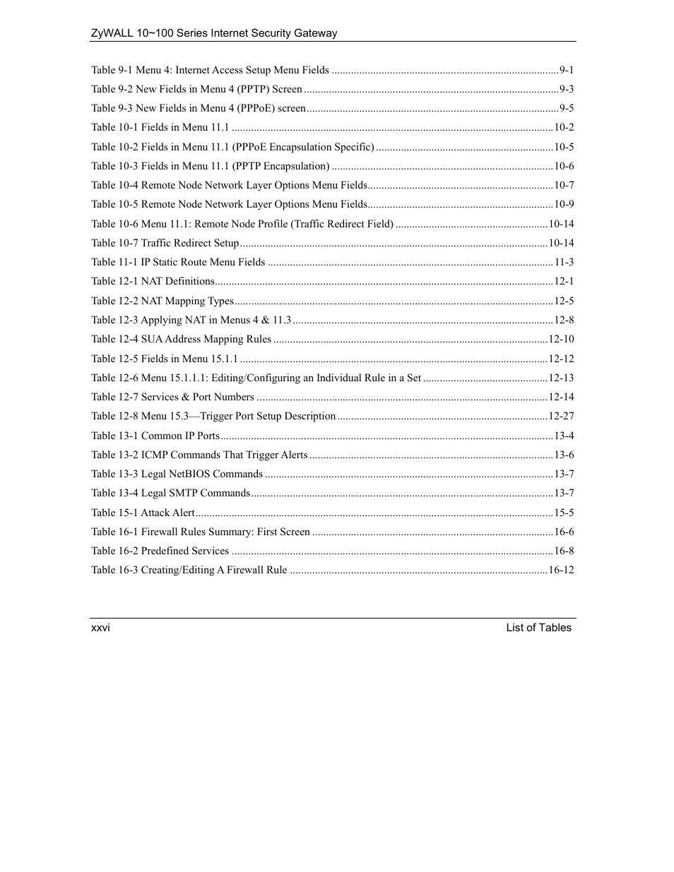 ZyXEL Communications 10 User Manual | Page 26 / 495