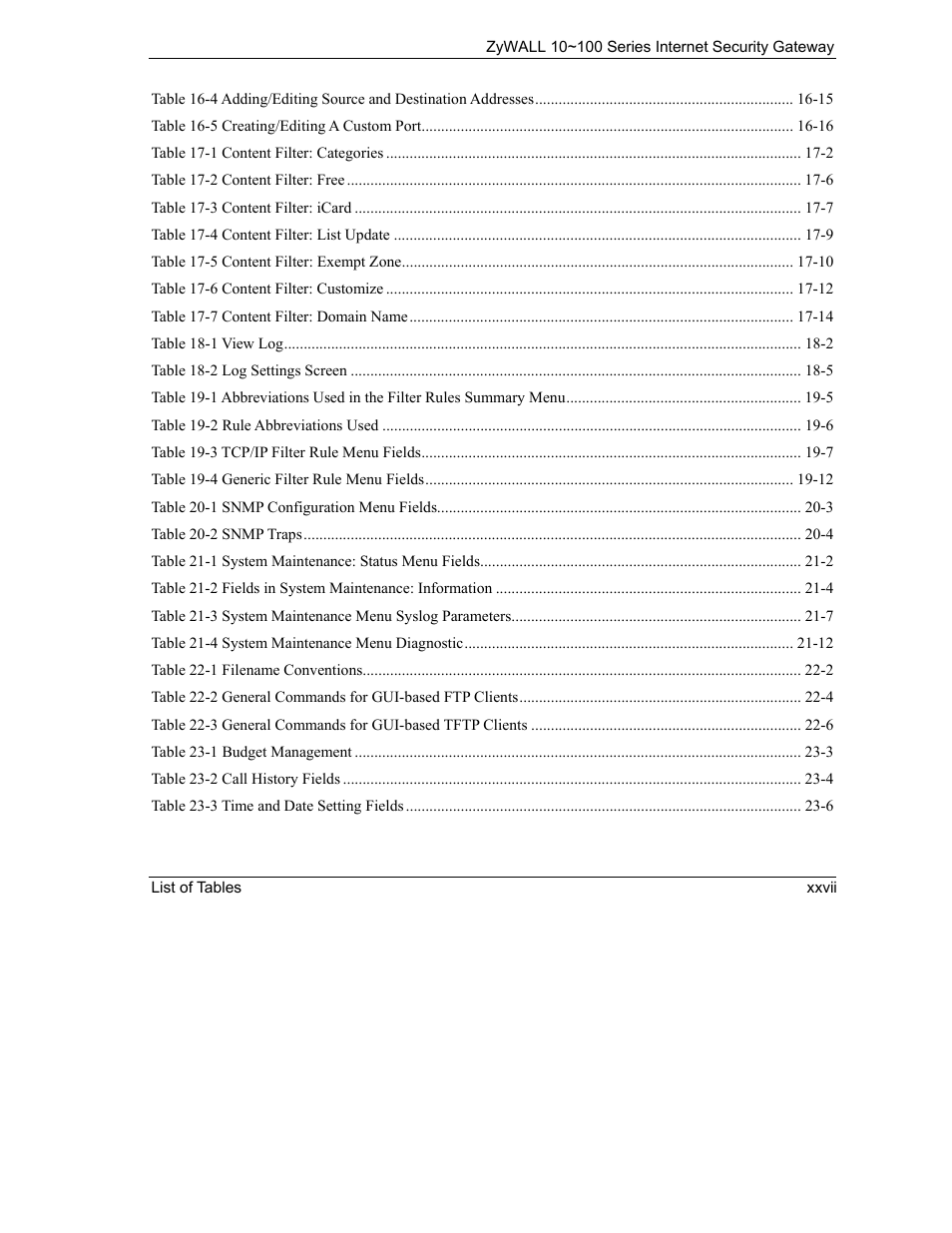 ZyXEL Communications 10 User Manual | Page 27 / 495