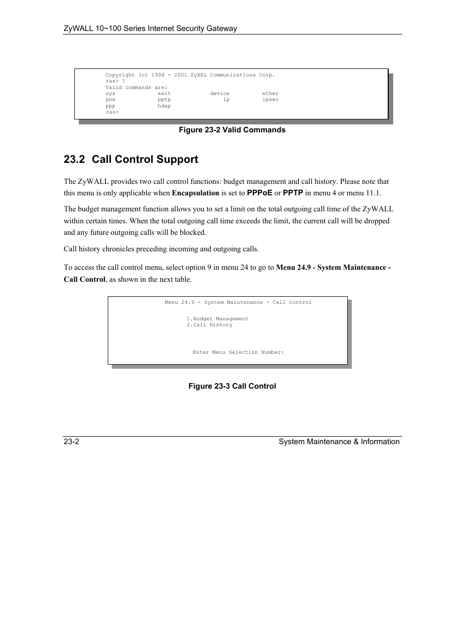 Call control support, 2 call control support | ZyXEL Communications 10 User Manual | Page 302 / 495
