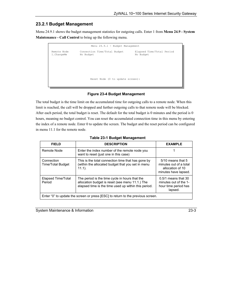 1 budget management | ZyXEL Communications 10 User Manual | Page 303 / 495