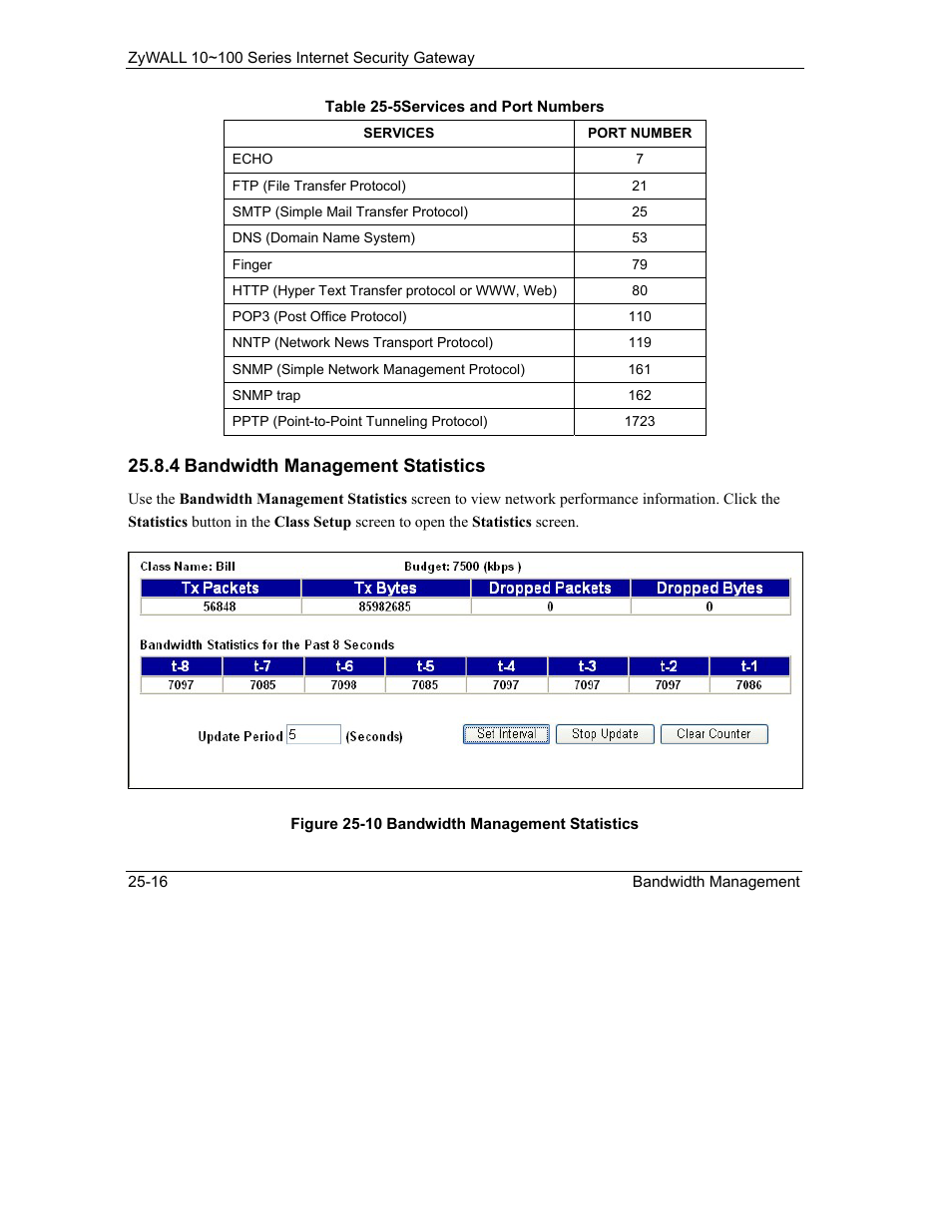 4 bandwidth management statistics | ZyXEL Communications 10 User Manual | Page 332 / 495